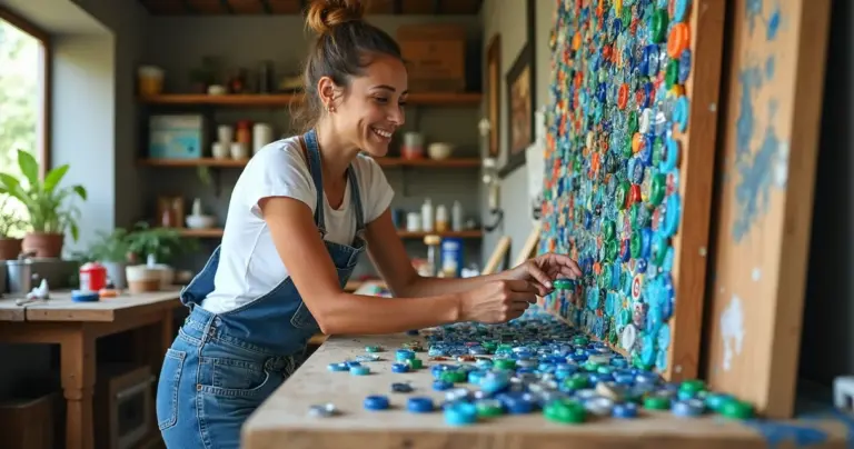 Artesanato com tampinha: transforme lixo em decoração em 8 passos Artesanato com tampinha: transforme lixo em decoração em 8 passos