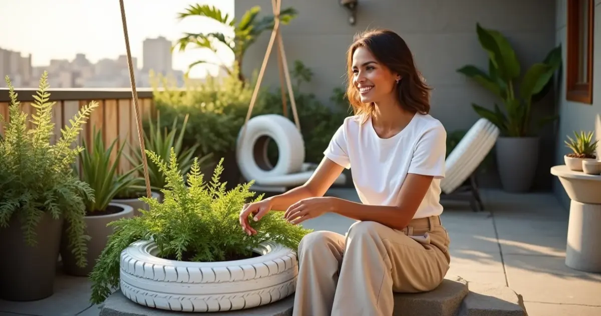 12 Ideias de Decoração com Pneus Reciclados que Vão Mudar Seu Espaço