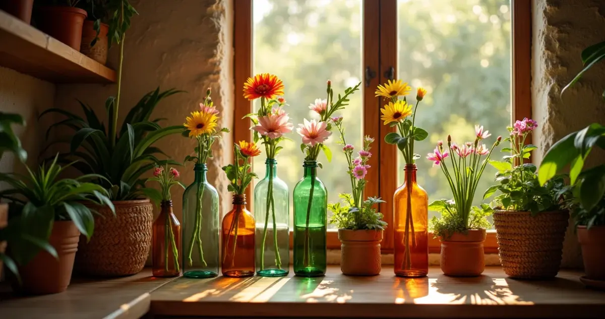 23 Ideias de Decoração Rústica com Garrafas que Vão Transformar Seu Cantinho 23 Ideias de Decoração Rústica com Garrafas que Vão Transformar Seu Cantinho