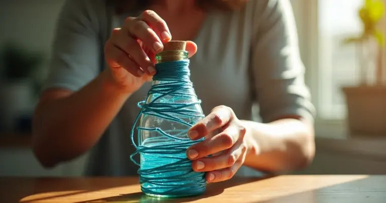 Garrafas decoradas com barbante azul: a peça que custa R$ 5 e vale R$ 80 na decoração Garrafas decoradas com barbante azul: a peça que custa R$ 5 e vale R$ 80 na decoração