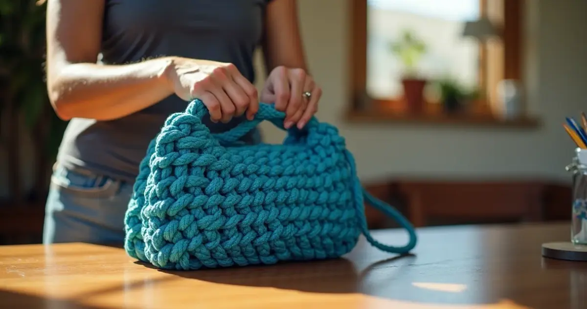Receita de bolsa de crochê com fio náutico que não amassa nunca Receita de bolsa de crochê com fio náutico que não amassa nunca