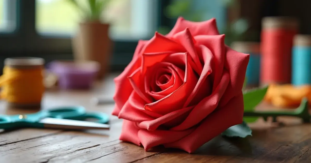Rosa de fita de cetim passo a passo: presente emocional por menos de R$10 Rosa de fita de cetim passo a passo: presente emocional por menos de R$10