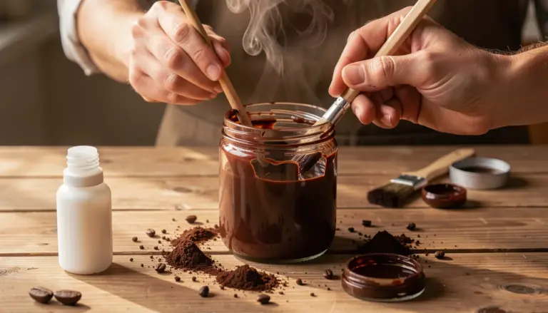 Como Fazer Tinta Marrom Caseira com Café para Artesanato em 2 Receitas