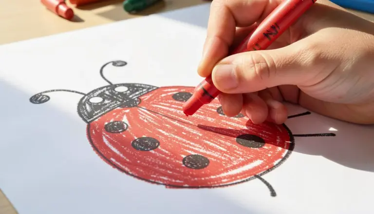 Desenho Joaninha Usando Formas Geométricas Simples: Passo a Passo