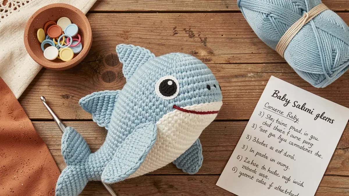 Baby Shark Amigurumi: Receita Grátis e Passo a Passo para Fazer em Casa