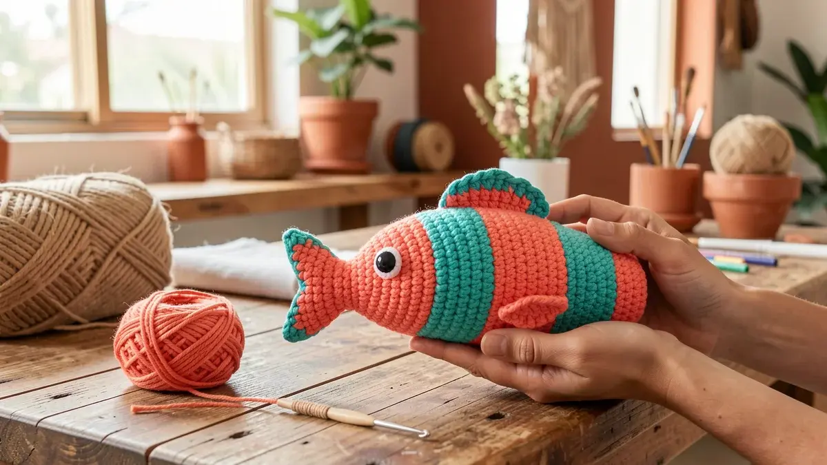 Peixe Amigurumi: Receita Grátis e Passo a Passo para Crochê
