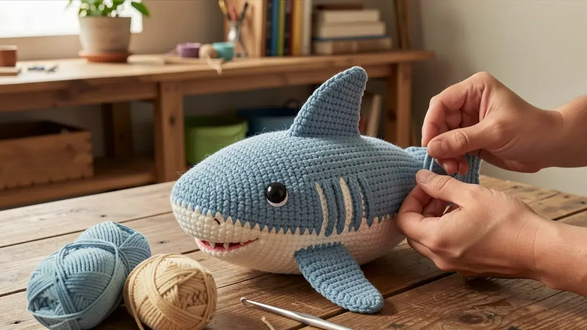 Como Fazer um Tubarão Amigurumi Fofo e Fácil em Crochê: Passo a Passo