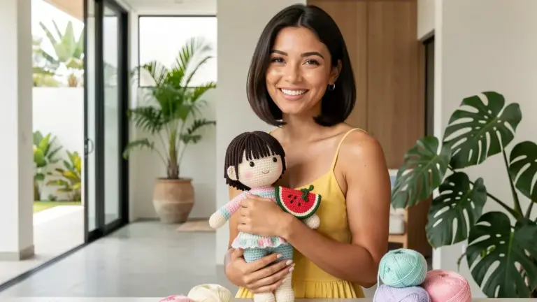 Receita de Magali amigurumi para iniciantes: materiais e pontos
