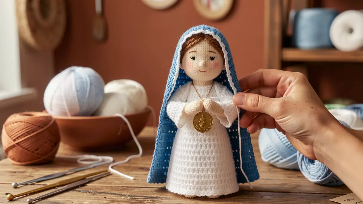 Nossa Senhora das Graças amigurumi: receita e passo a passo completo