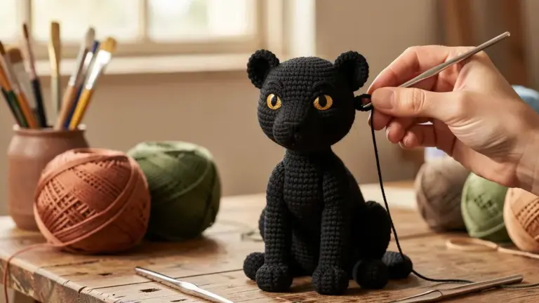 Pantera Negra amigurumi