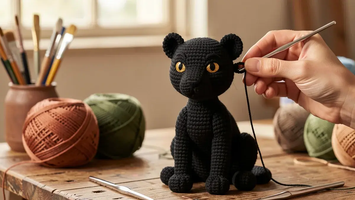 Pantera Negra amigurumi