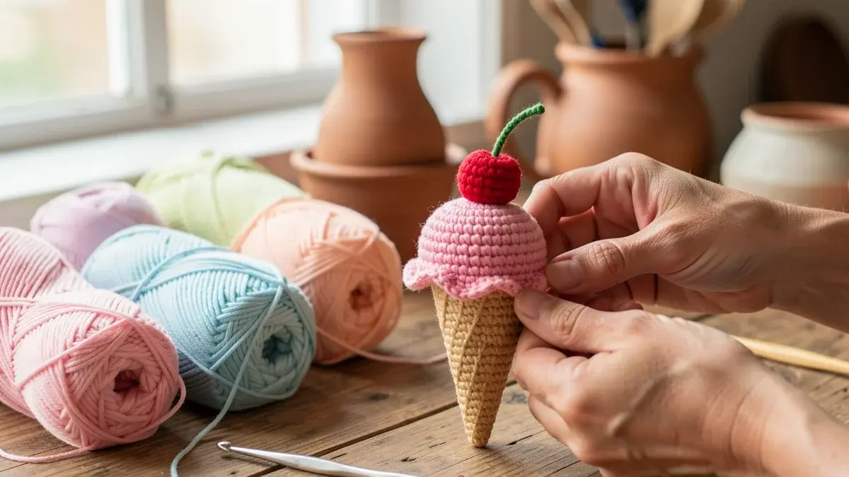 Sorvete Amigurumi: Passo a Passo Fácil para Iniciantes